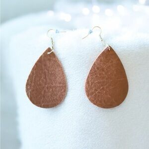 Elegant Brown Teardrop Earrings